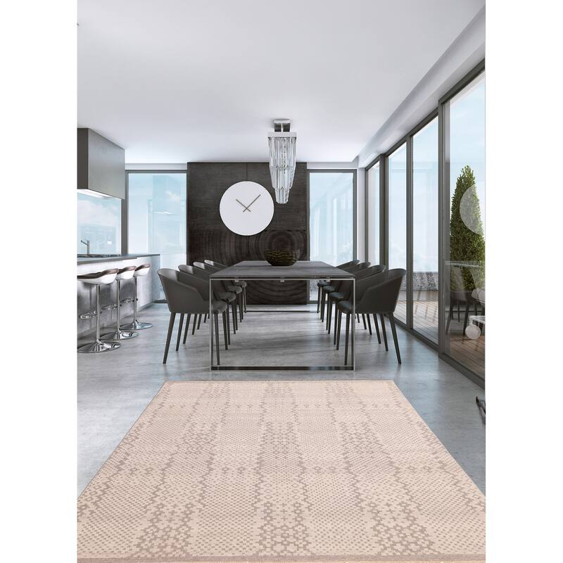 ECARPETGALLERY Hand-knotted Tangier Light Grey Wool Rug - 8'3 x 10'3