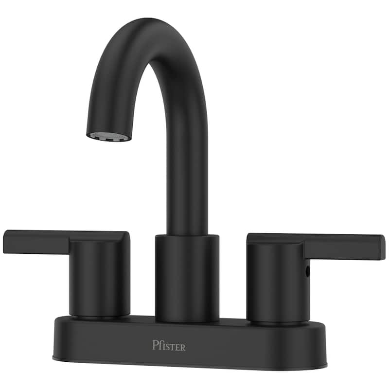 Pfister LG48-BI0 Brislin 1.2 GPM Centerset Bathroom Faucet with - Matte Black