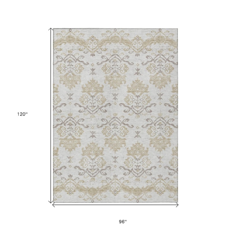 HomeRoots Oriental Transitional Rectangle Outdoor Rug