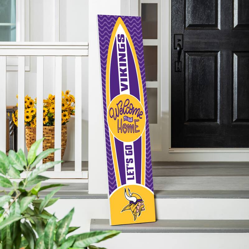 47" Porch Leaner Welcome Wall Sign, Minnesota Vikings - Multi