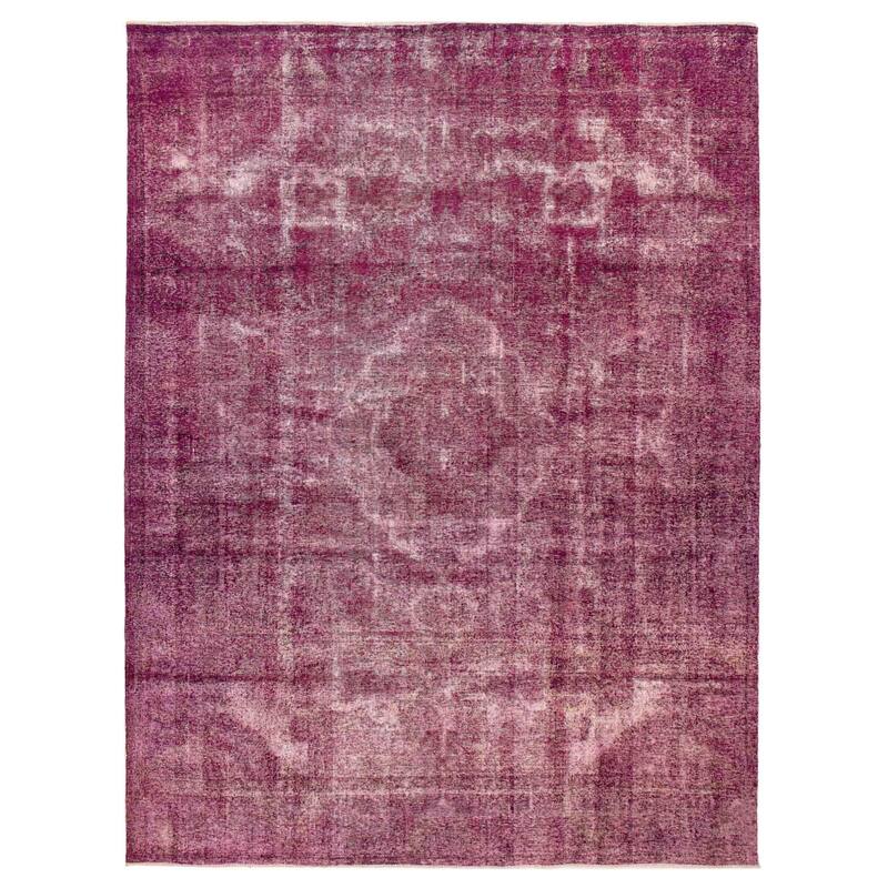 ECARPETGALLERY Hand-knotted Color Transition Dark Magenta Wool Rug - 9'7 x 12'10 - Dark Magenta - 9'7 x 12'10