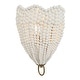 preview thumbnail 4 of 4, Uttermost Biddeford 1 Light White Beaded Sconce - 10"W x 6"D x 14"H