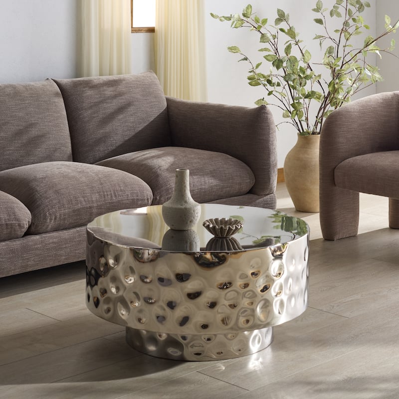 SAFAVIEH Couture Janalee Steel Coffee Table - 30"W x 30"D x 15"H