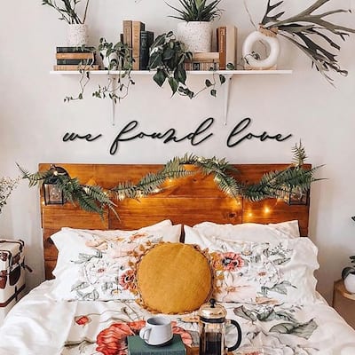 We Found Love Metal Wall Art, Romantic Home Decor