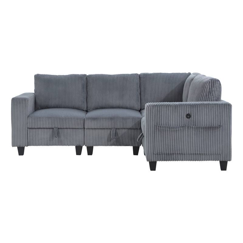 Kenlis 4-Piece Modular Sectional Sofa with Storage