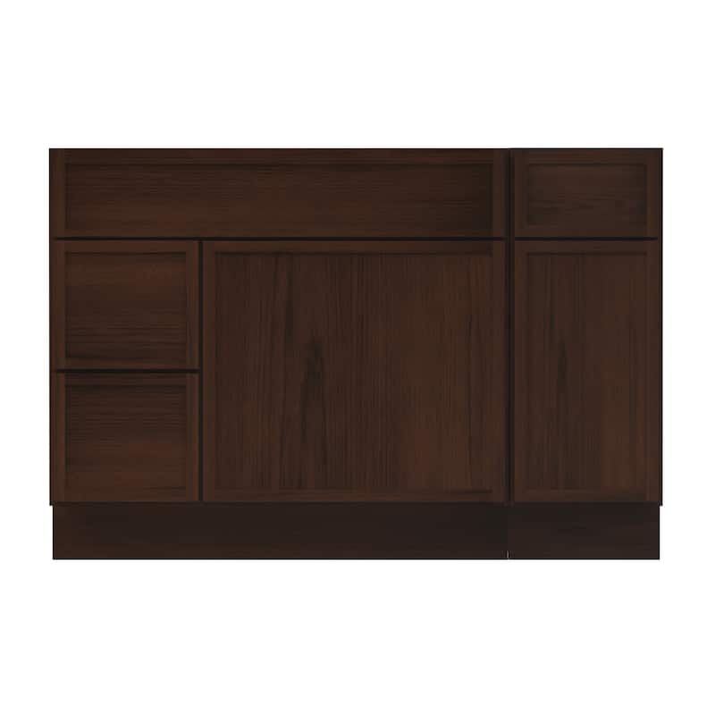Vanity Art 48" Birch Freestanding Bathroom Vanity Cabinet without Top
