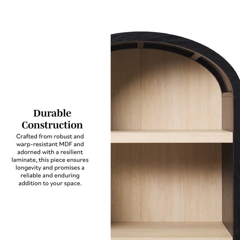 Middlebrook Designs 5 Shelf Open Arched Bookshelf