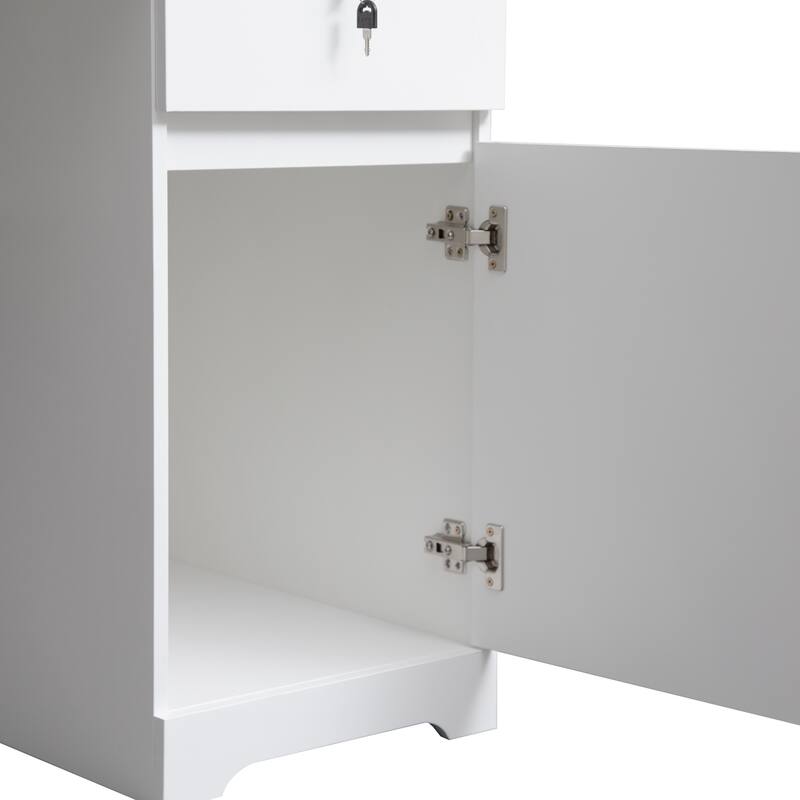 GDFStudio - Sophia Home Office Computer Desk with Hutch, Bookshelf, and Built-In Charging Ports for Productivity