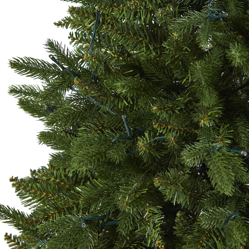 5' Pre-Lit New Hampshire Fir Artificial Christmas Tree, Warm Clear LED Lights - 5 Foot