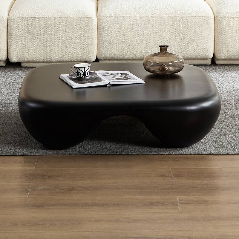 Modern Coffee Table Accent Table, Lightweight Center Table Sofa Side Table with Unique Geometric Design
