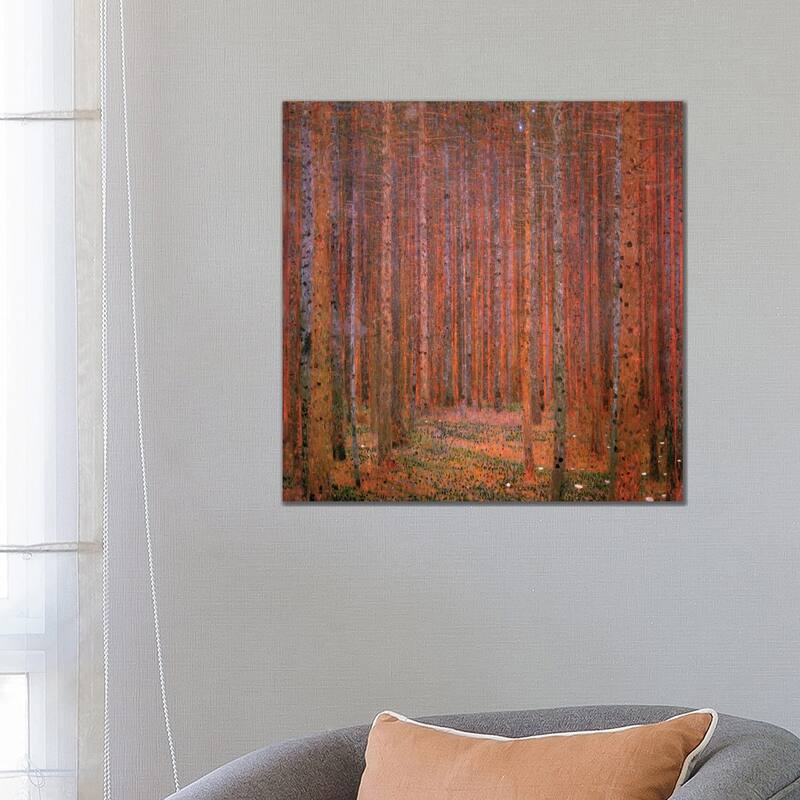 iCanvas "Fir Forest I" by Gustav Klimt Canvas Print - 26x26x1.5