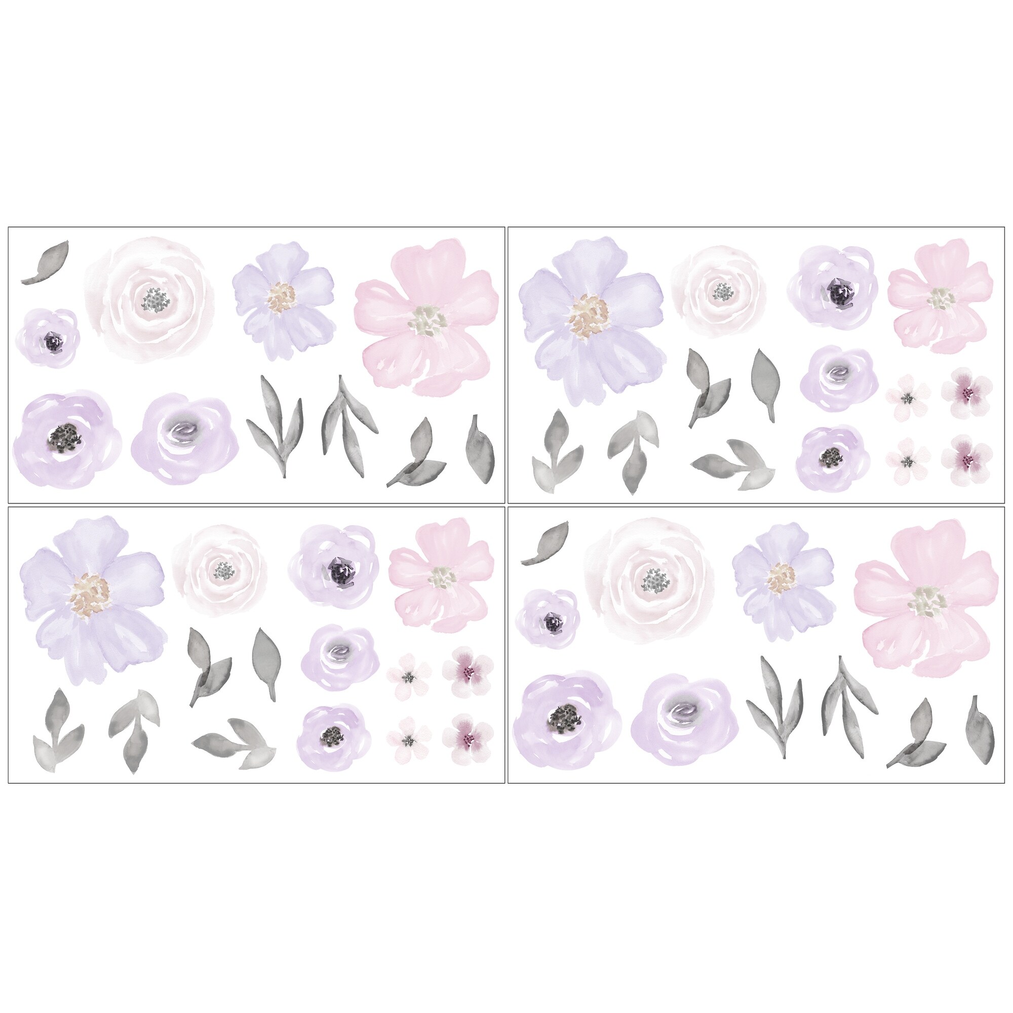 Sweet Jojo Designs Watercolor Floral Lavender 2024 marbelize
