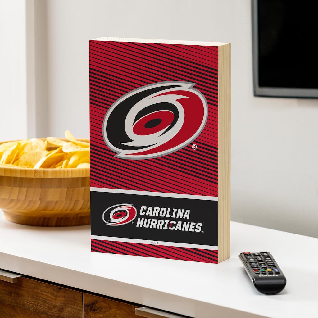 Carolina Hurricanes Wooden Tabletop Mantel Shelf Sign