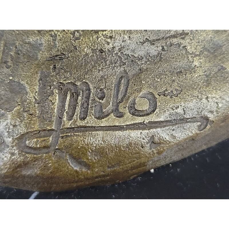 Trophy Bronze Antelope Buck Sculpture Statue Marble Base Figure Figurine Hotcast