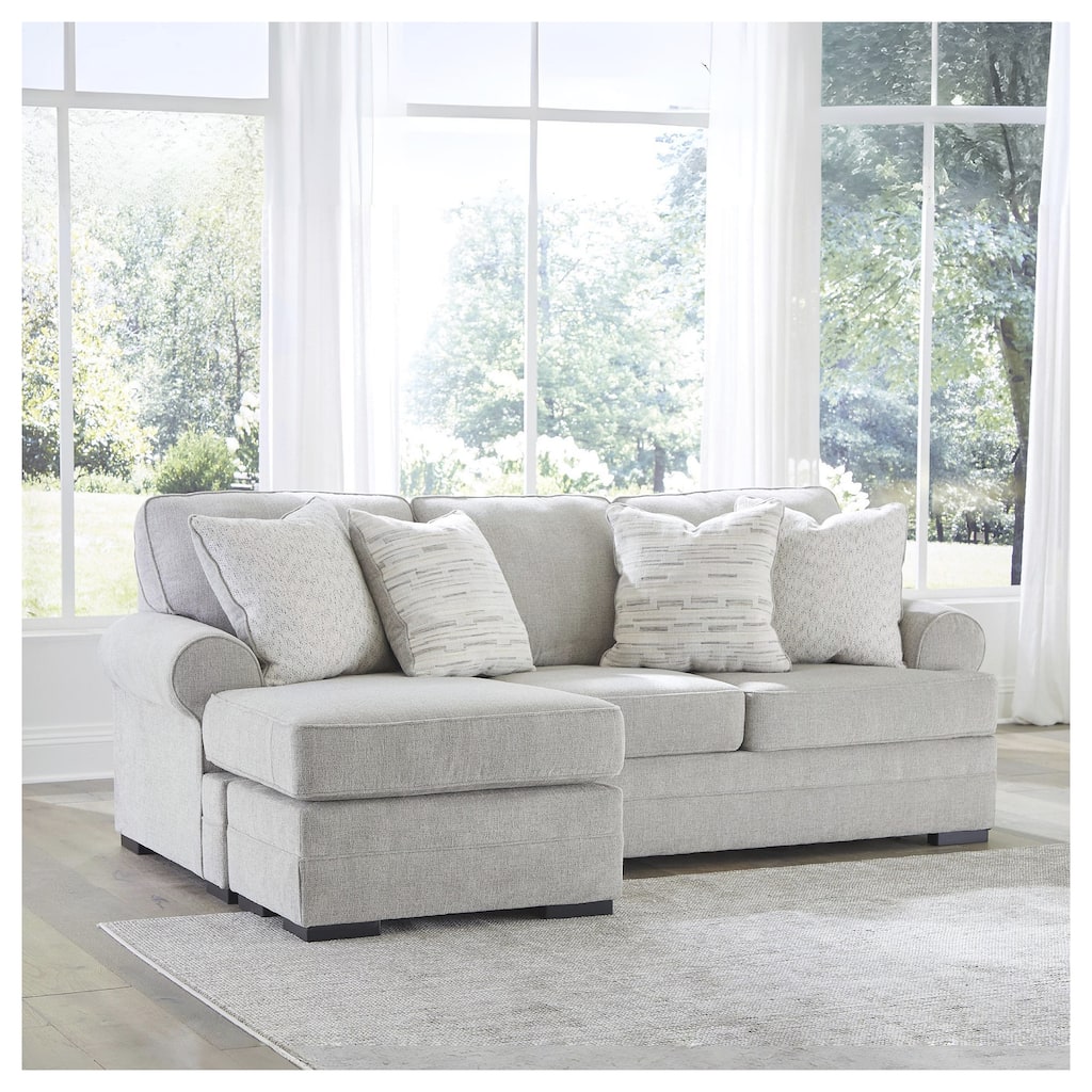 Signature Design by Ashley Eastonbridge Gray Sofa Chaise - 97"W x 62"D x 39"H