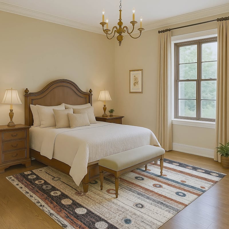 Premium Washable Super Soft Global Stripes Mayfield Rug