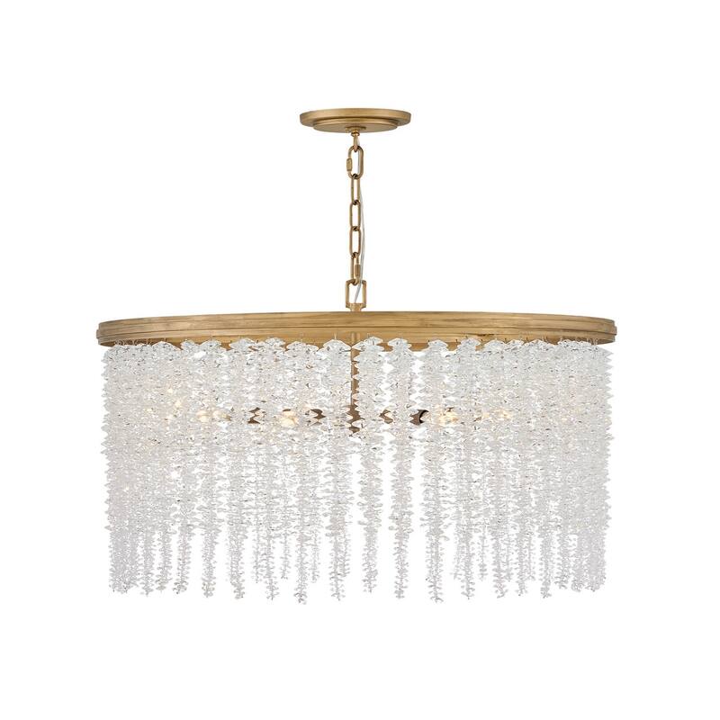 Fredrick Ramond FR41494 Rubina 6 Light 30" Wide Crystal Waterfall - Burnished Gold