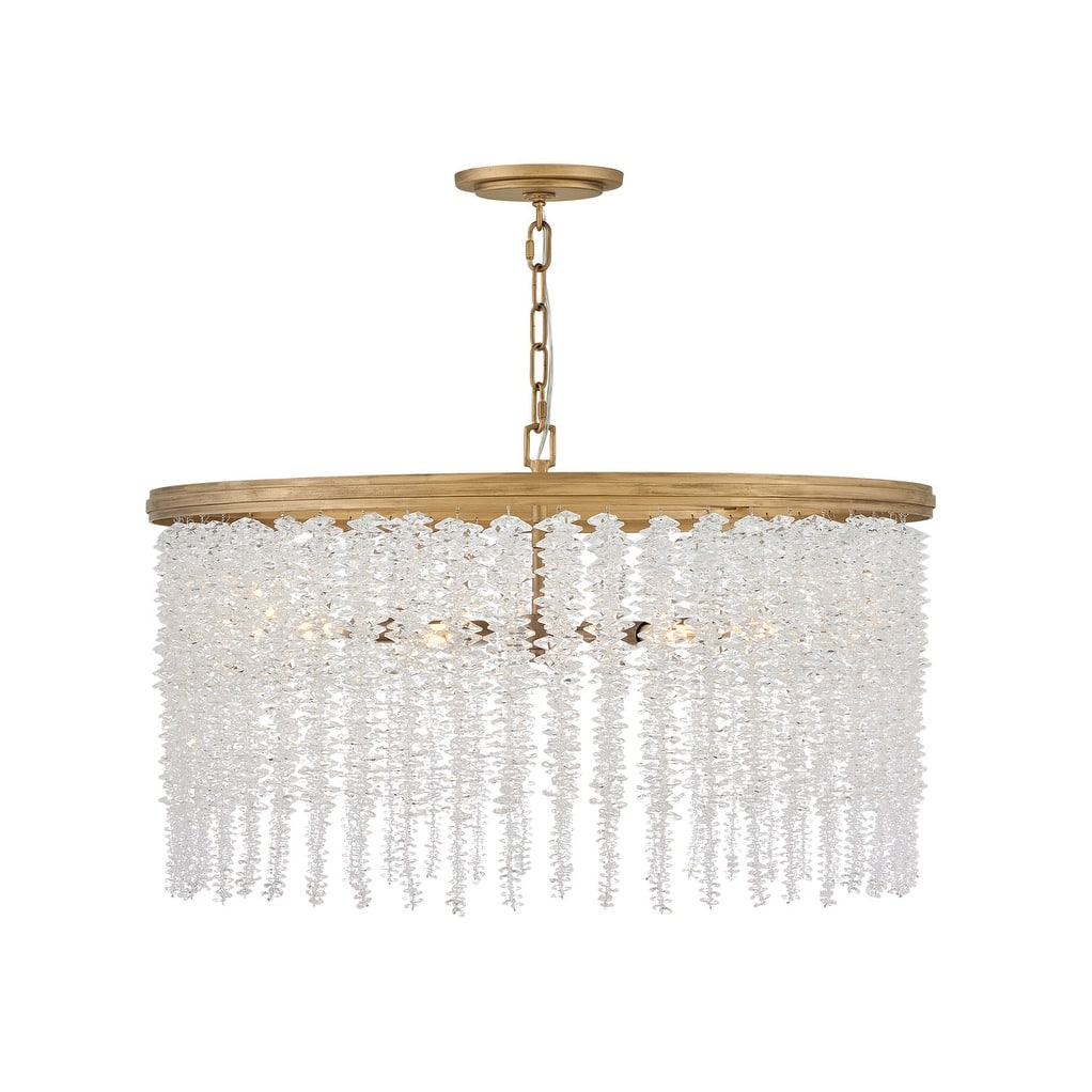 Fredrick Ramond FR41494 Rubina 6 Light 30" Wide Crystal Waterfall
