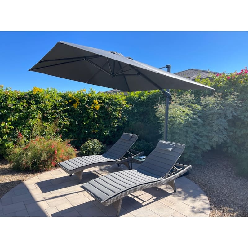 PURPLE LEAF 9 ft 360 Degree Rotation Patio Umbrella With Base