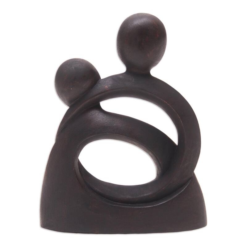 Novica Handmade Endless Embrace Wood Sculpture