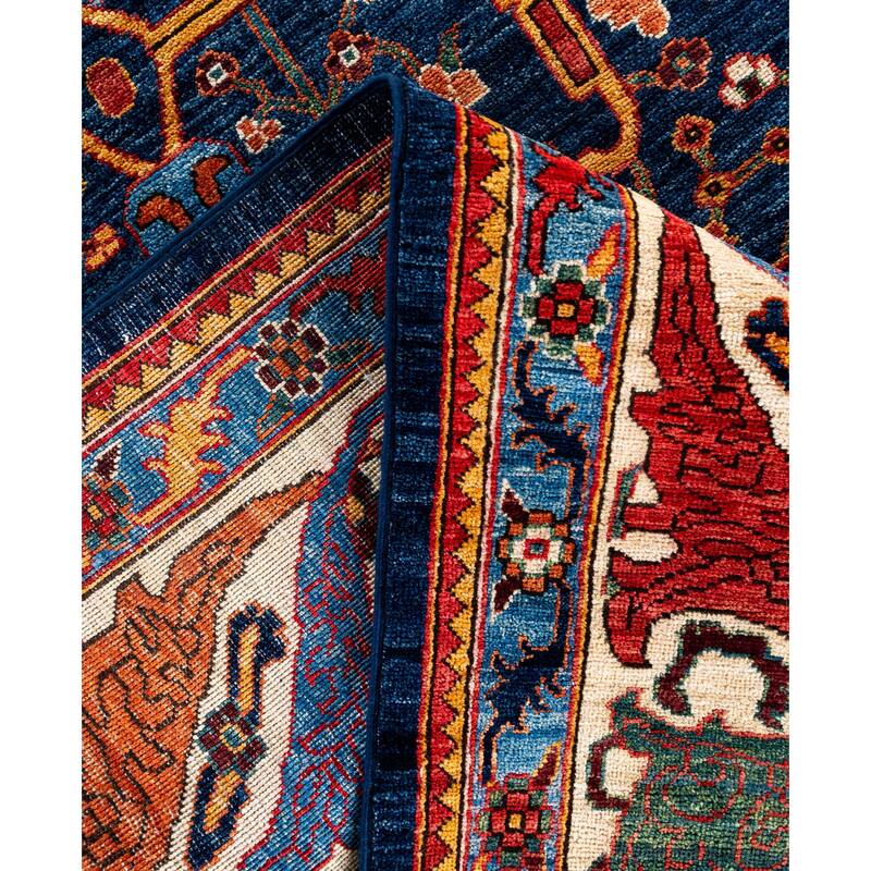 Serapi One-of-a-Kind Hand-Knotted Area Rug - Blue - 10' 0" x 13' 10"