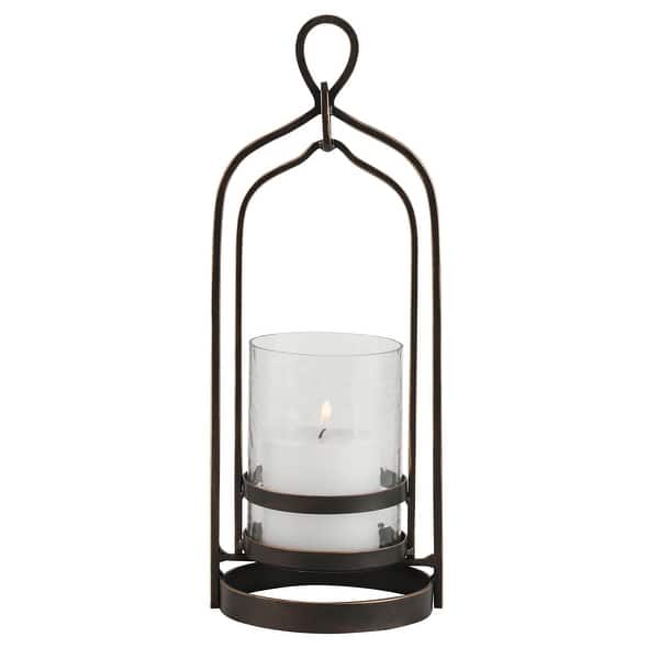 slide 2 of 5, Uttermost Shepherd Bronze Candleholder - 6"W x 15.25"H x 5.5"D Dark Bronze