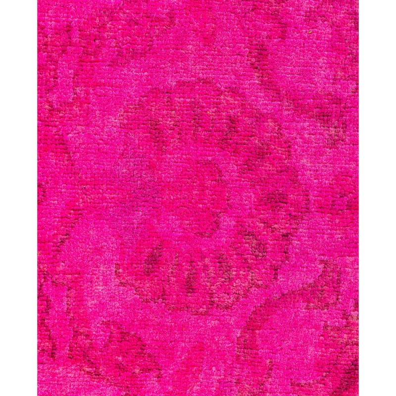 Overdyed One-of-a-Kind Hand-Knotted Area Rug - Pink - 4' 0" x 6' 1"