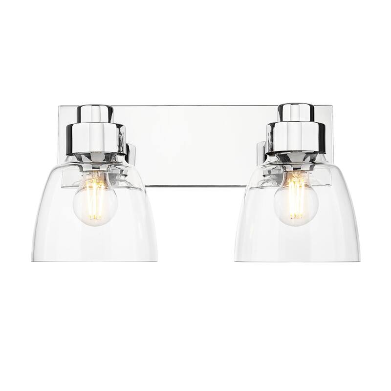 Golden Lighting 9314-BA2 CLR Remy 2 Light 17" Wide Vanity Light - Chrome