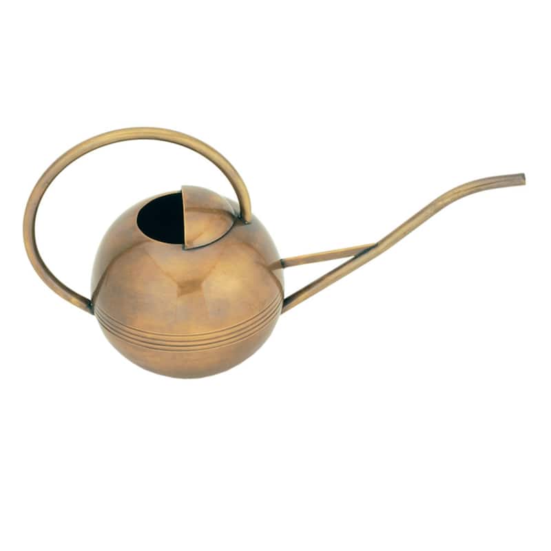 Achla Designs Brass Watering Can, 14 Inch Long, Antique Finish - 14"