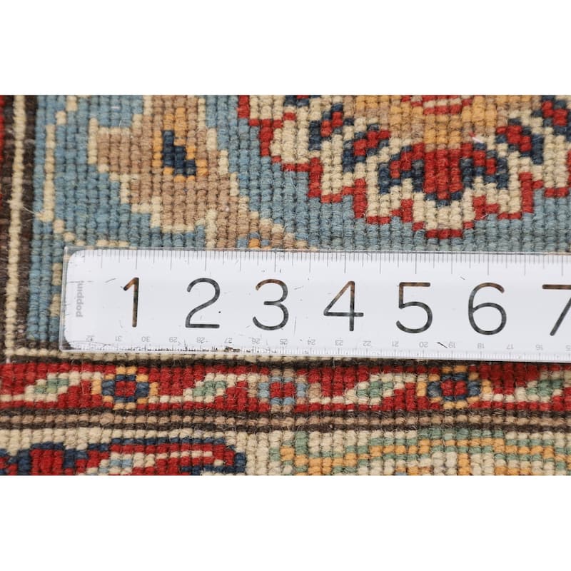 Light Blue Kazak Oriental Runner Rug Hand-Knotted Wool Carpet - 2'1" x 5'11"