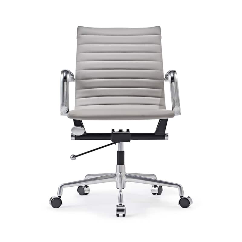 CAROCC Ribbed Computer Desk Office PU Chair Height Adjustable - N/A
