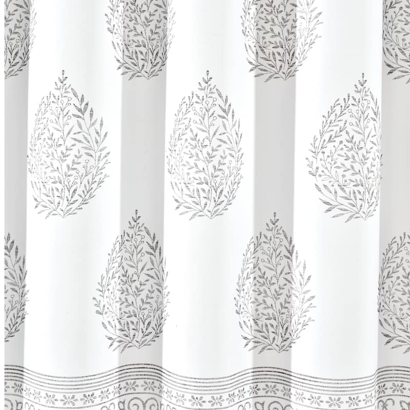 Lush Decor Teardrop Leaf Shower Curtain