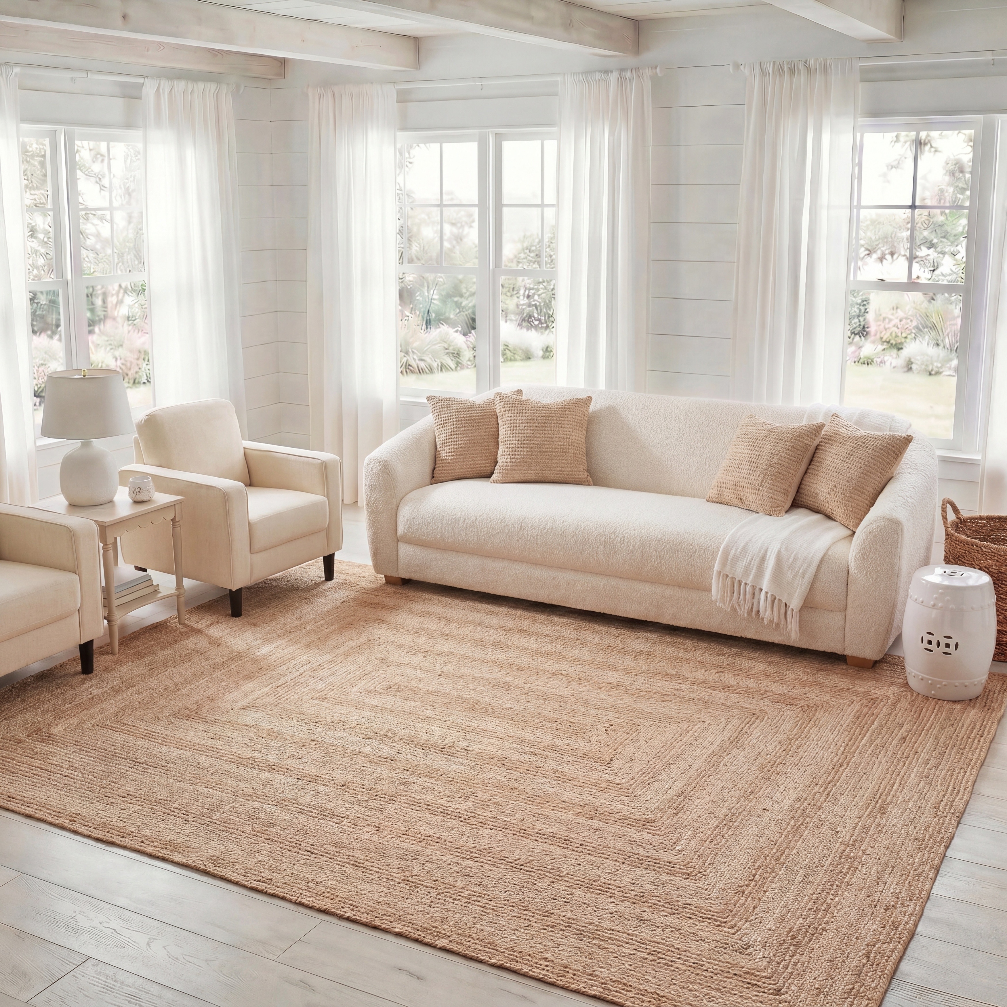 SAFAVIEH Handmade Braided Fatimah Washable Indoor/Outdoor Rug - Weather Resistant & Easy Cleaning