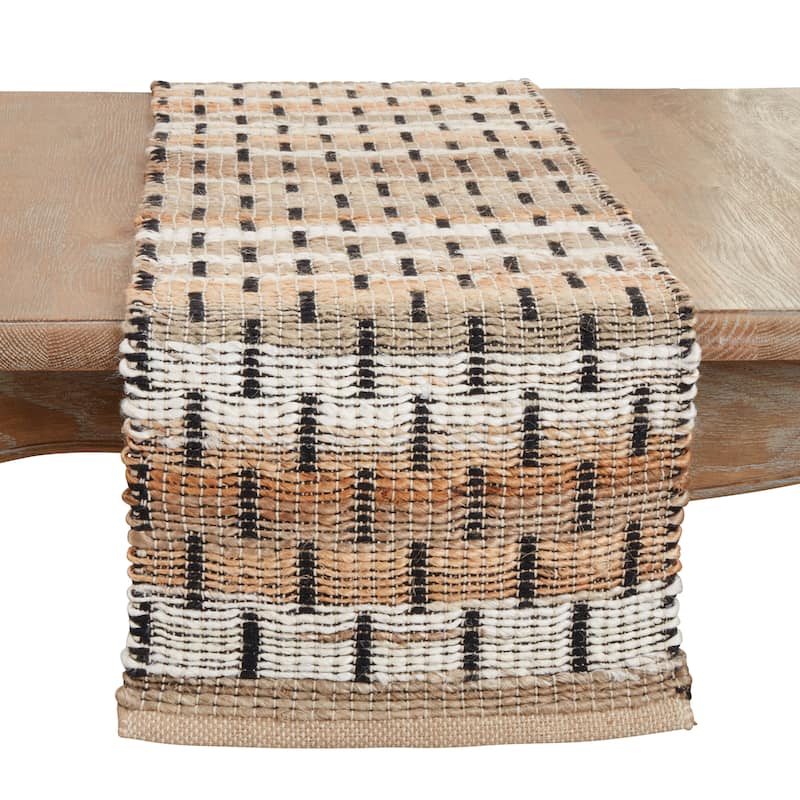 Tailored Stripe Table Runner - 14"x72" - 14"x72" - Natural