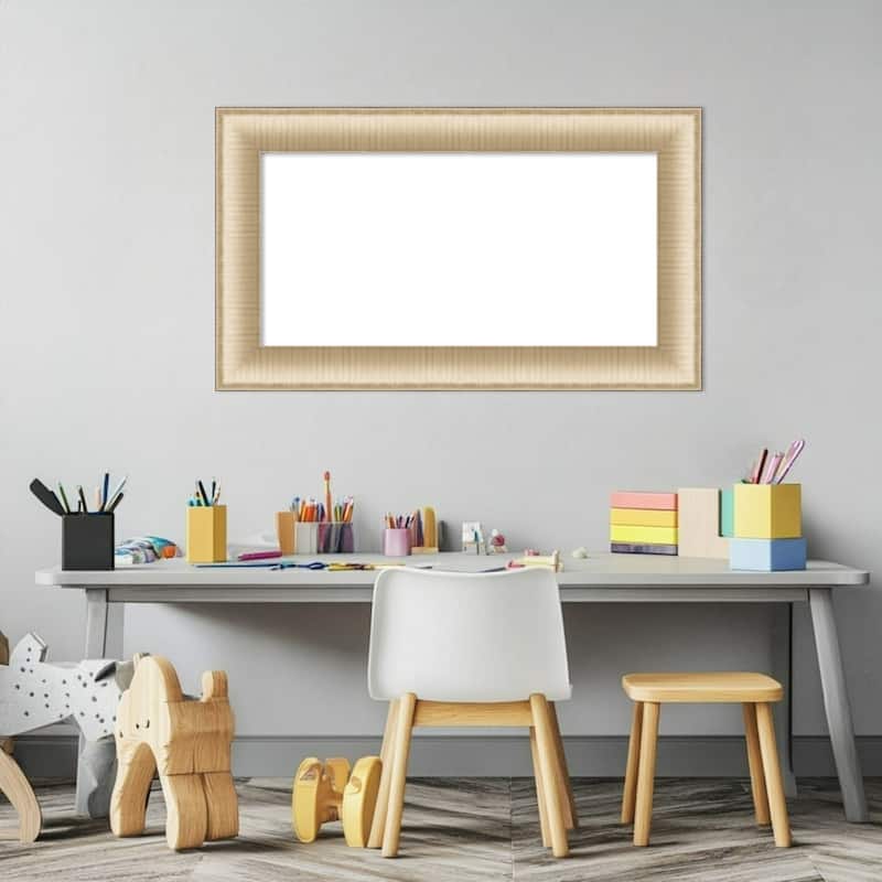 Amanti Art Elegant Brushed Honey Framed Dry Erase Magnetic Board