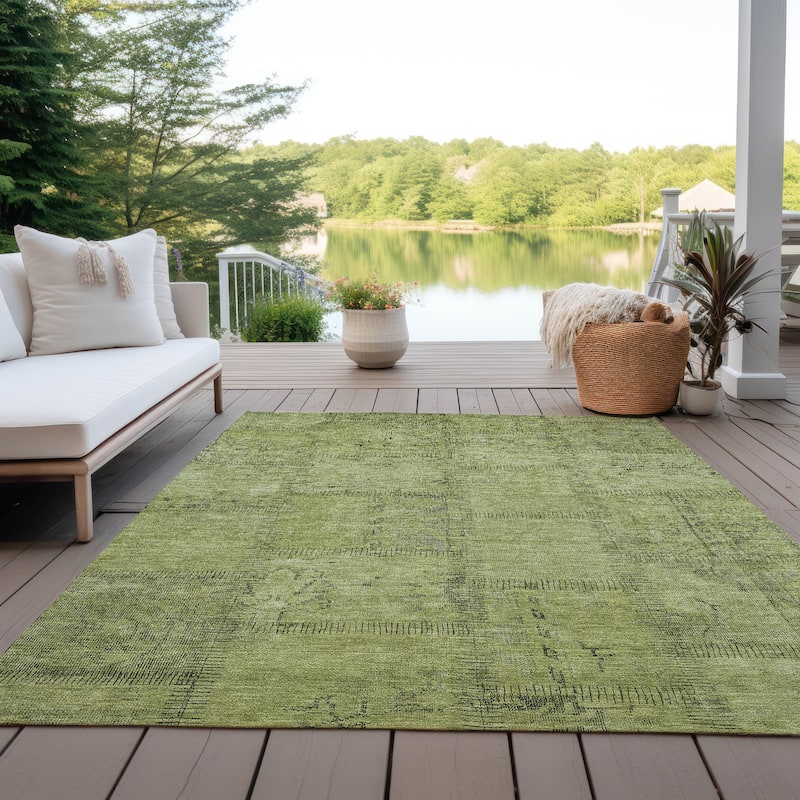 Machine Washable Indoor/ Outdoor Chantille Boho Traditional Rug