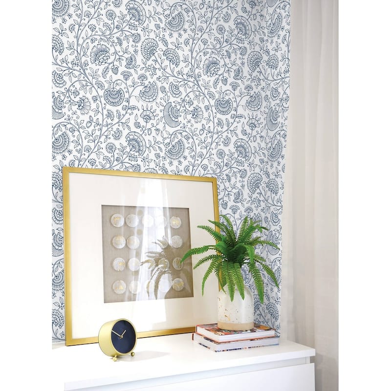 NextWall Paisley Trail Peel and Stick Removable Wallpaper