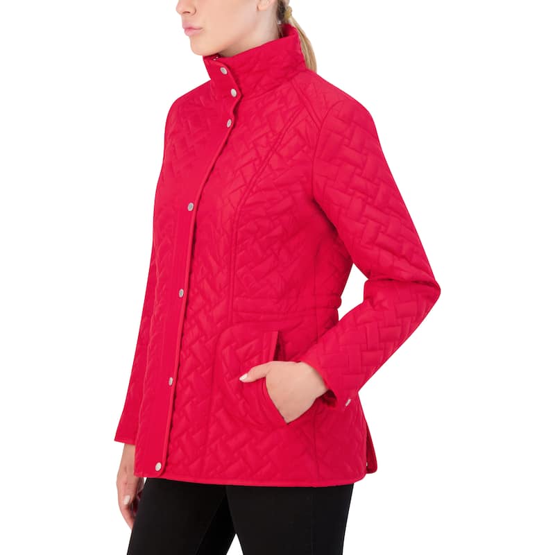 Cole Haan Women's Funnel Neck Quilted Jacket