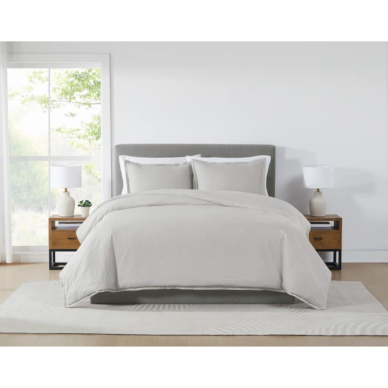 Royal Velvet Olivia Stripe 3 Piece Duvet Cover Set