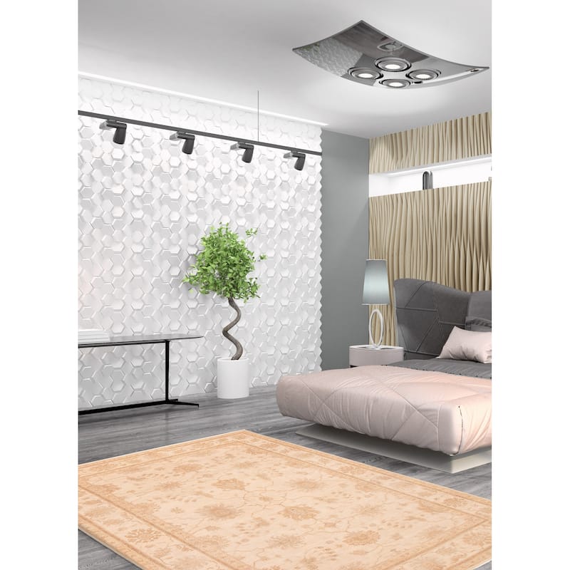 ECARPETGALLERY Hand-knotted Chobi Finest Ivory Wool Rug - 7'10 x 11'1