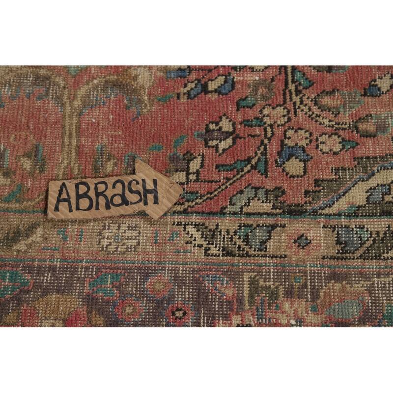 Traditional Tabriz Persian Vintage Rug Hand-Knotted Wool Carpet - 6'6" x 9'8"