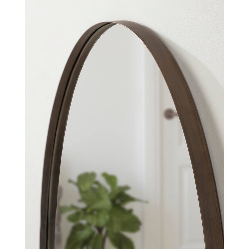 Kate and Laurel Rollo Oval Framed Wall Mirror