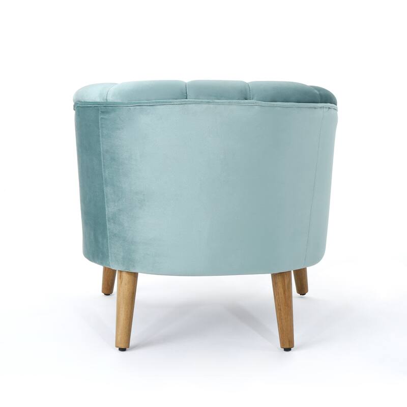 Modern 27.5" Upholstered Club Chair with Rubber Wood Legs for Living Room