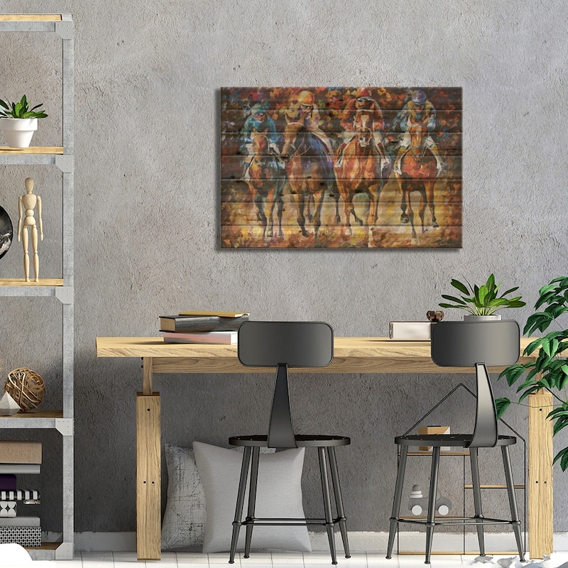 Follow The Leader Print On Wood by Leonid Afremov - Multi-Color