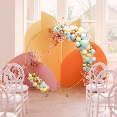 7.2' W Metal Wedding Arch Arbor