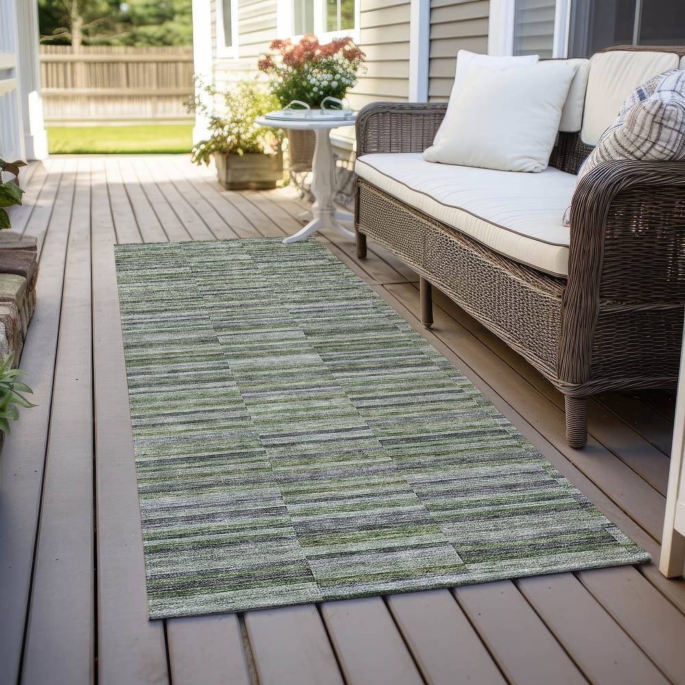 Machine Washable Indoor/ Outdoor Chantille Contemporary Geo Rug