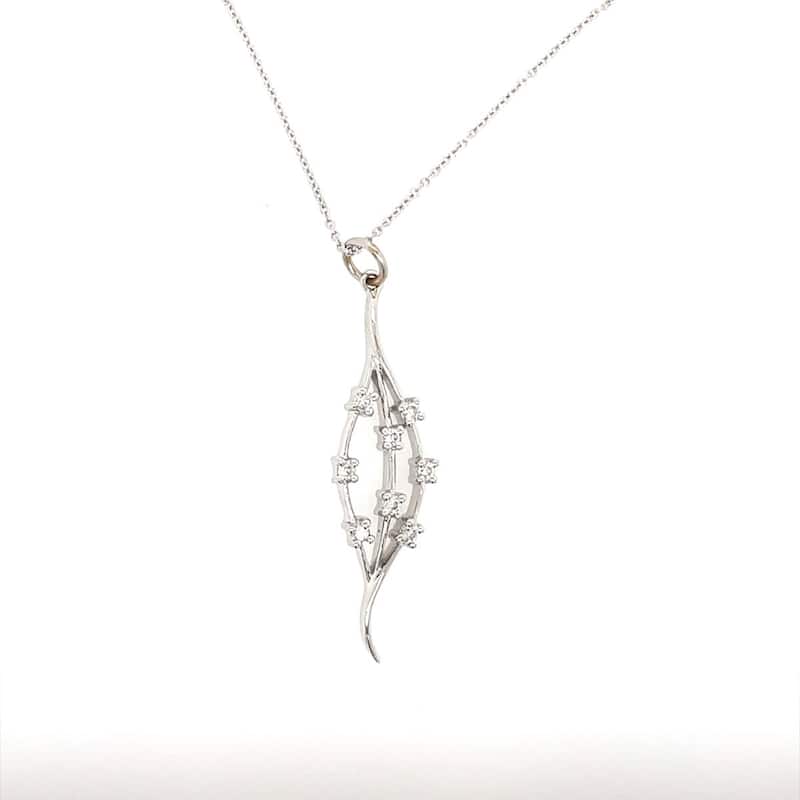 Kabella Diamond Leaf Pendant