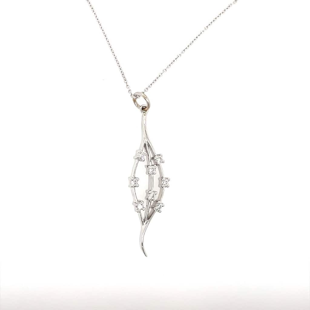 Kabella Diamond Leaf Pendant