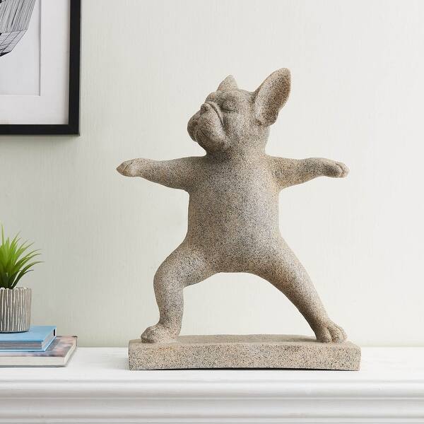Sandy Beige 17" Yoga Dog Statue - French Bulldog - Bed Bath & Beyond -  33110580