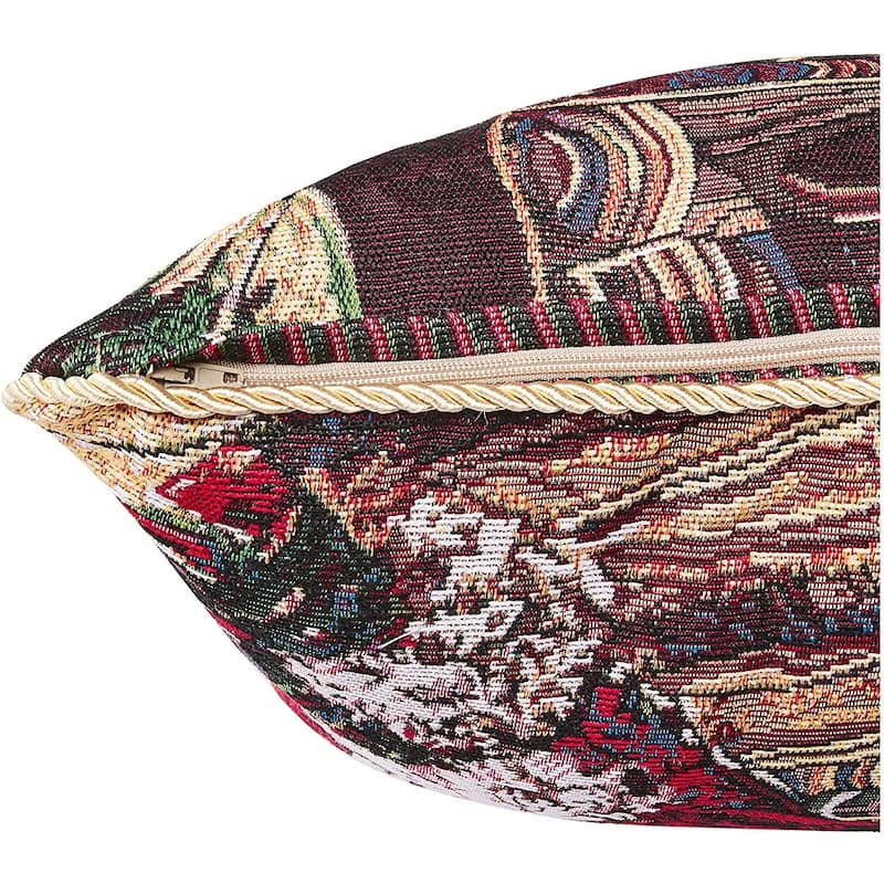 Violet Linen Seasonal Xmas Christmas Holiday Bliss Pattern Decorative Cushion Cover